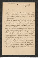 Nachlass Franz Steindachner, Brief von L. Sarzanowski an Franz Steindachner (20.11.1877), Inv.Nr. 437.02, Seite 1